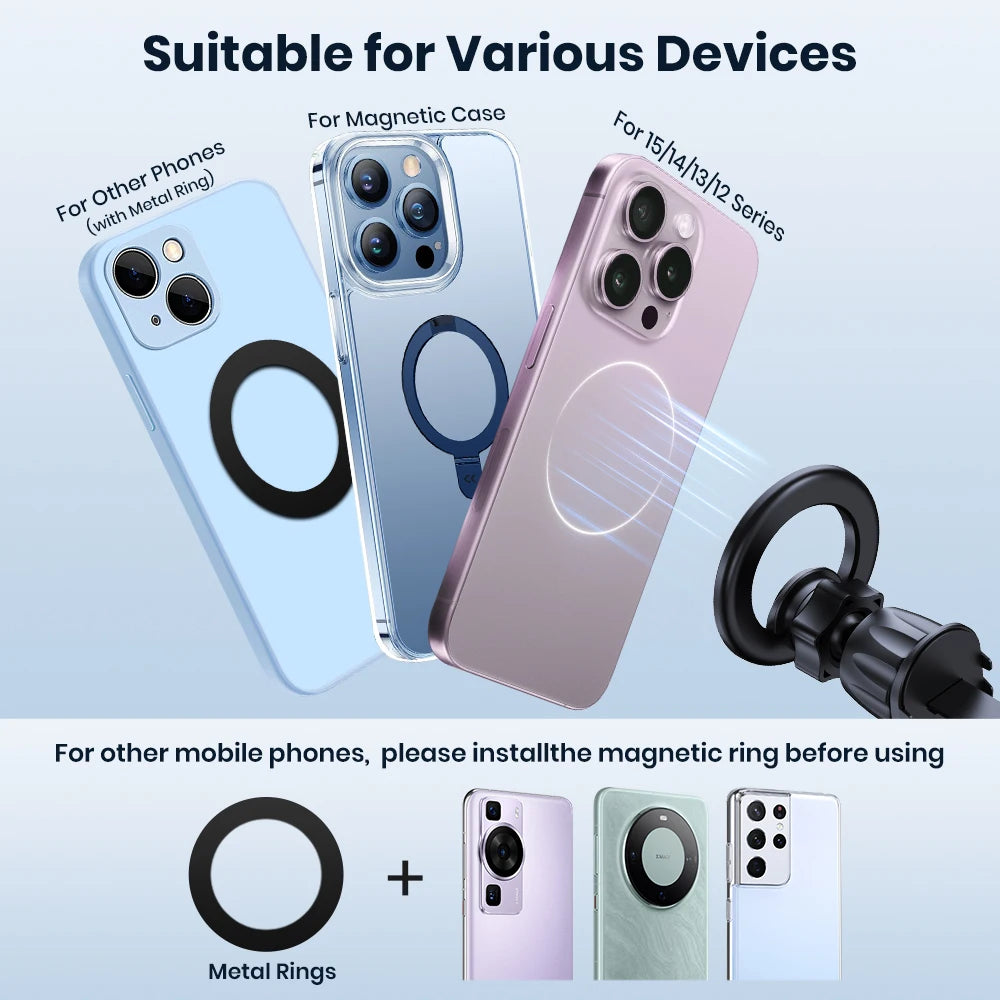MagSafe Magnetic Car Phone Mount (360° Air Vent)