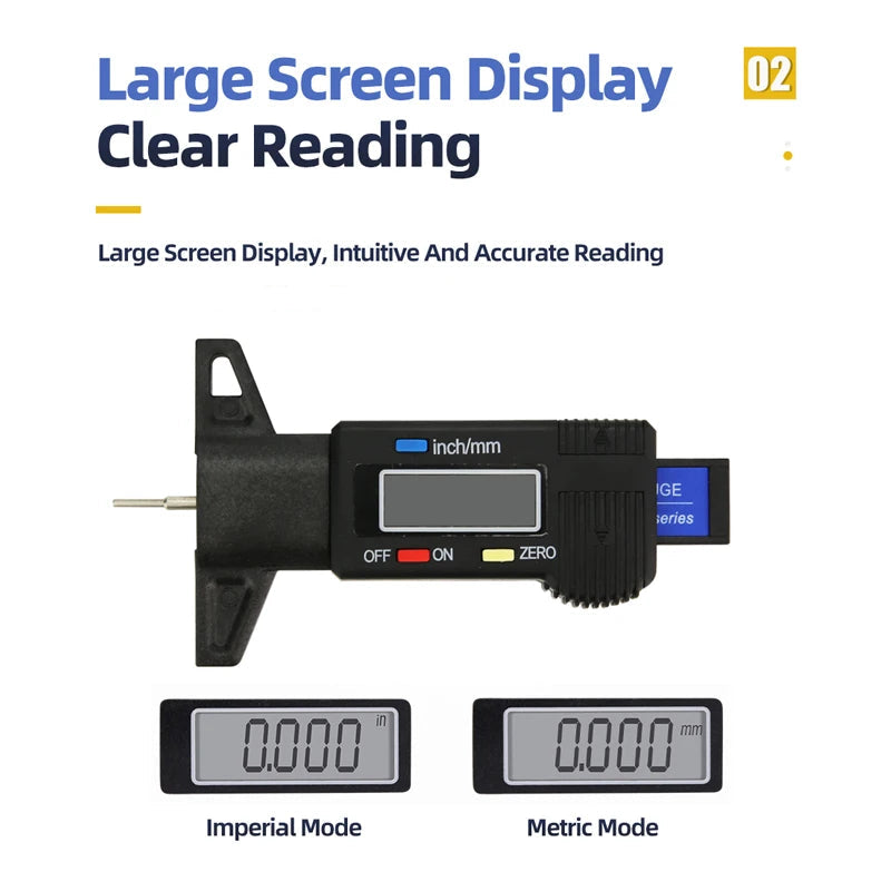 Tyre Tread Depth Gauge (Tyre Checker Tool)