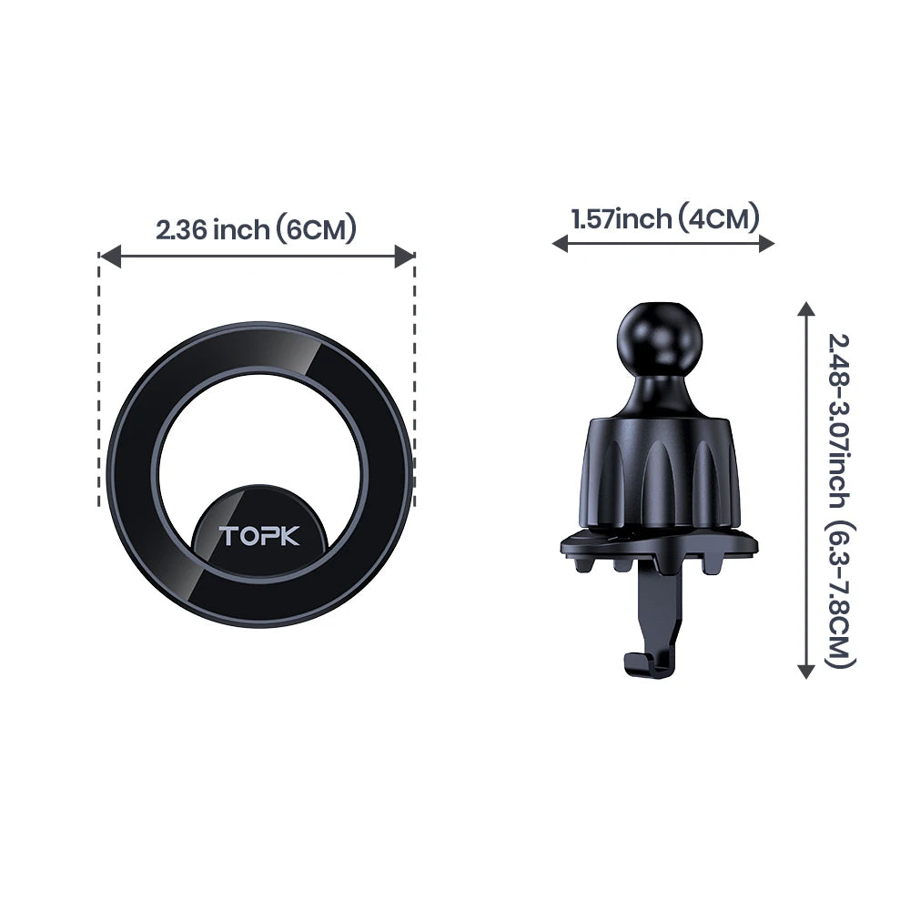 MagSafe Magnetic Car Phone Mount (360° Air Vent)