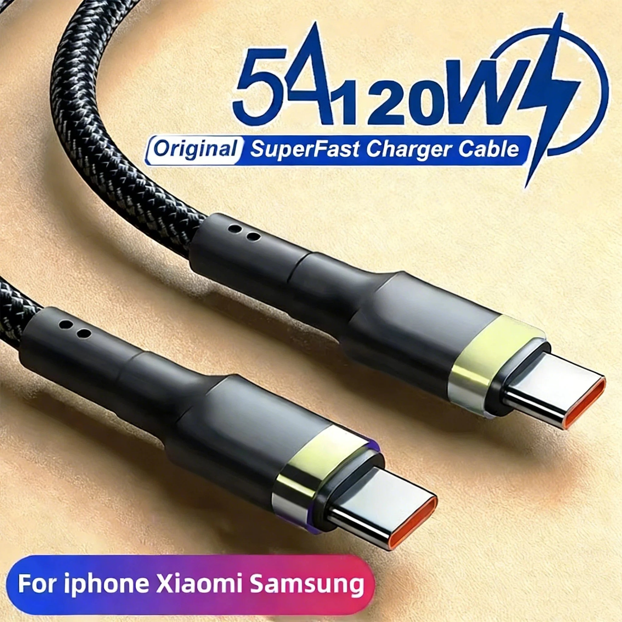 120W Fast Charge USB-C Cable