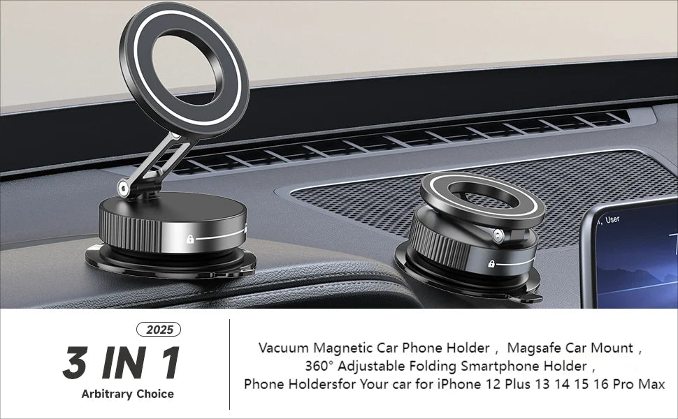 Magnetic Suction Cup Phone Mount for Magsafe 360°