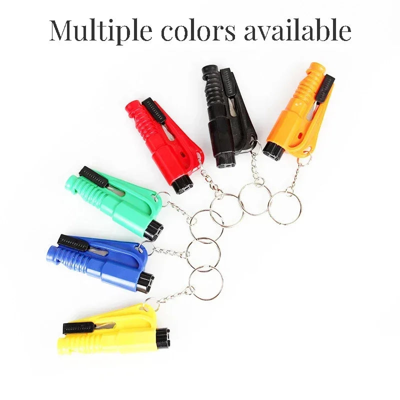 Voltaxa multicolor keychain safety tools in red, black, orange, green, blue, and yellow