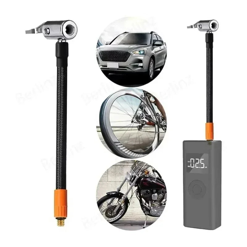 Voltaxa portable digital tire inflator hose for car, bicycle, and motorcycle