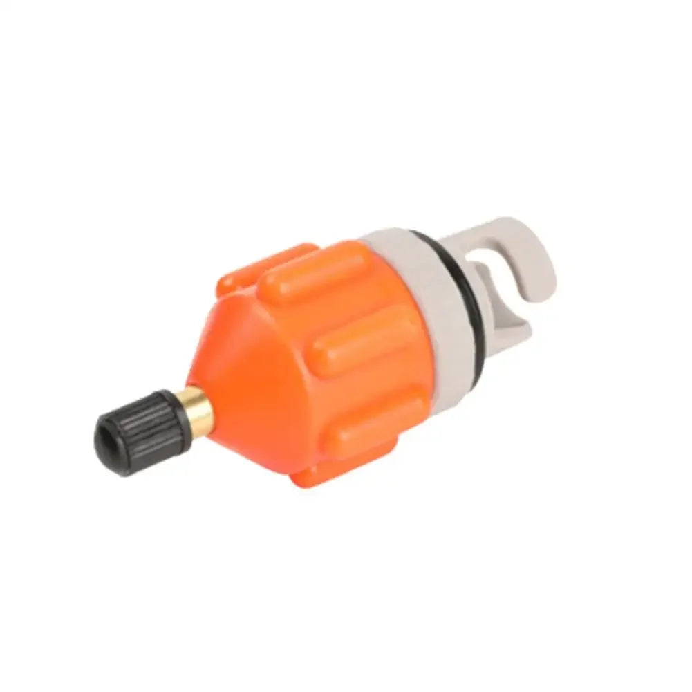 Orange and gray bike valve adapter with hook, Voltaxa accessory on white background