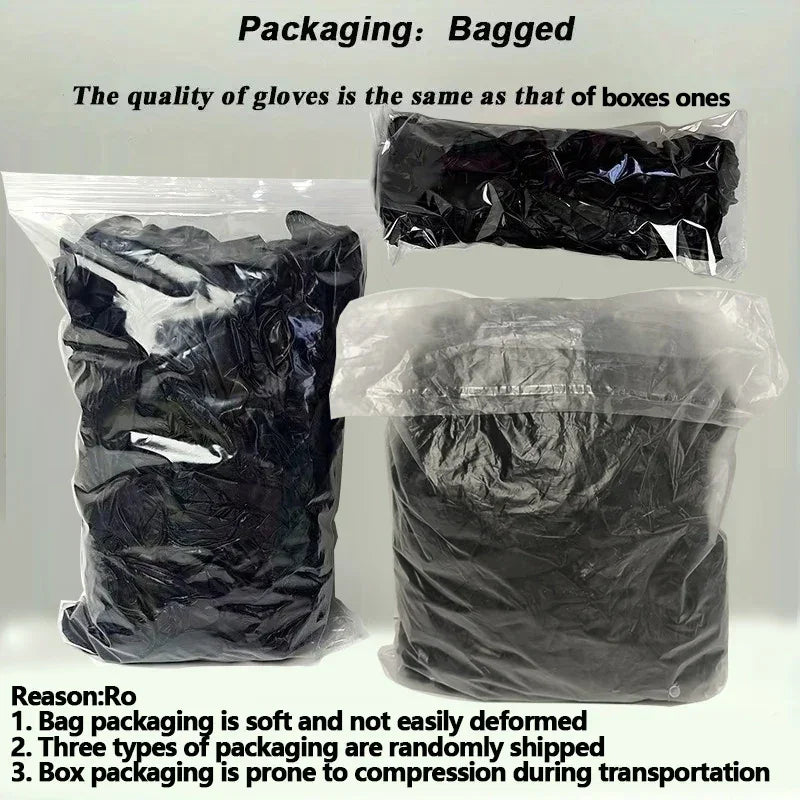 Industrial-Grade Black Nitrile Gloves