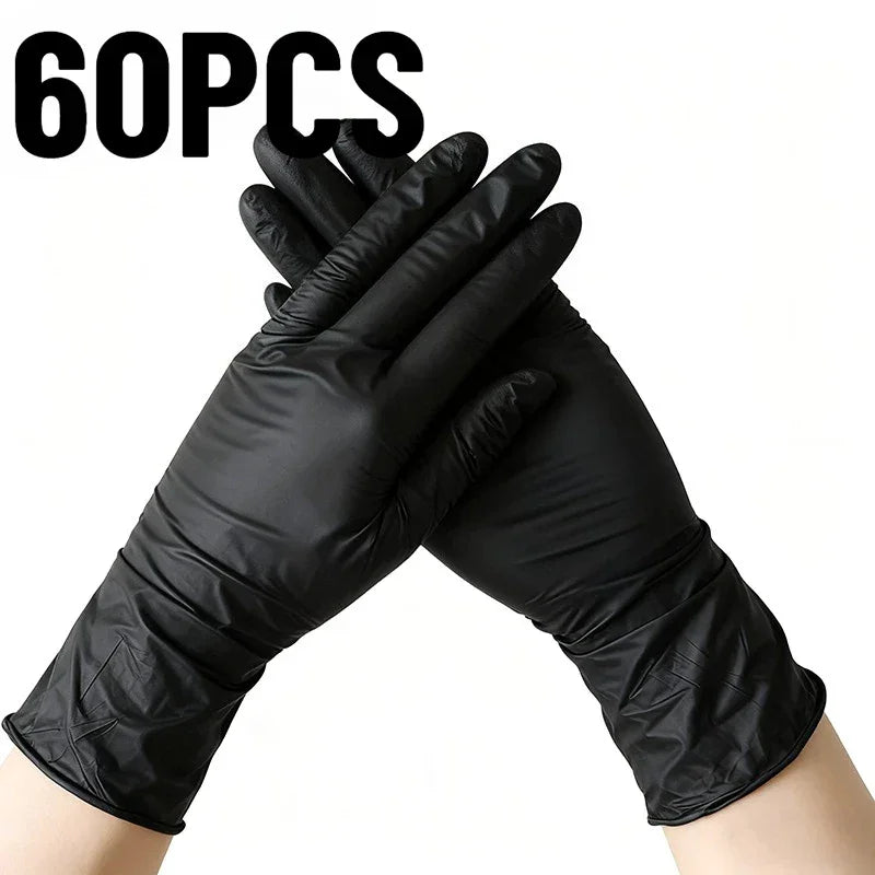 Industrial-Grade Black Nitrile Gloves