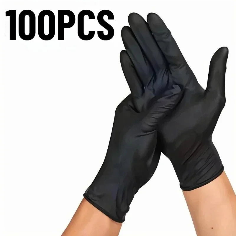 Industrial-Grade Black Nitrile Gloves