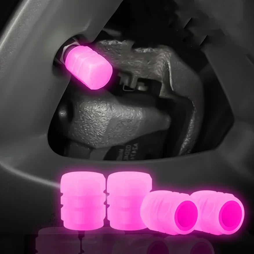 4pcs Luminous Tire Valve Caps