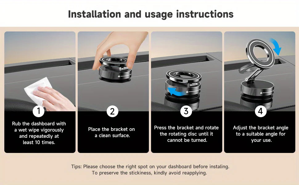 Magnetic Suction Cup Phone Mount for Magsafe 360°