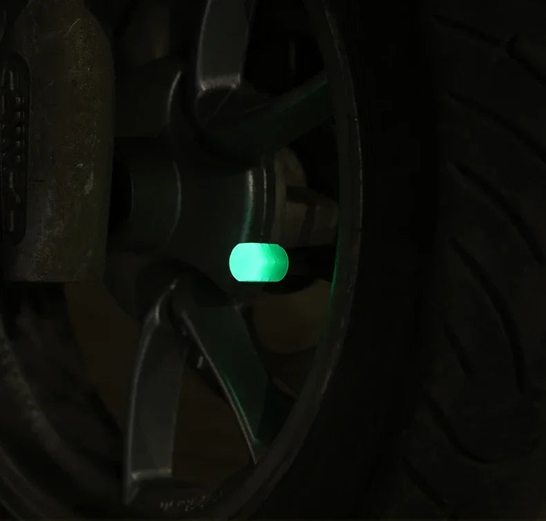 4pcs Luminous Tire Valve Caps