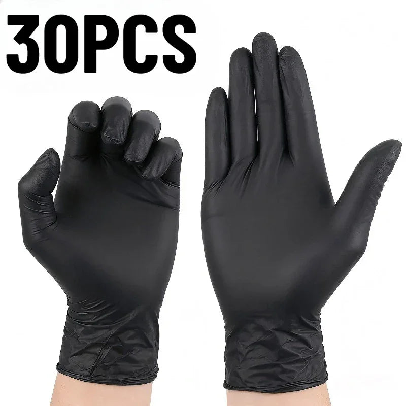 Industrial-Grade Black Nitrile Gloves
