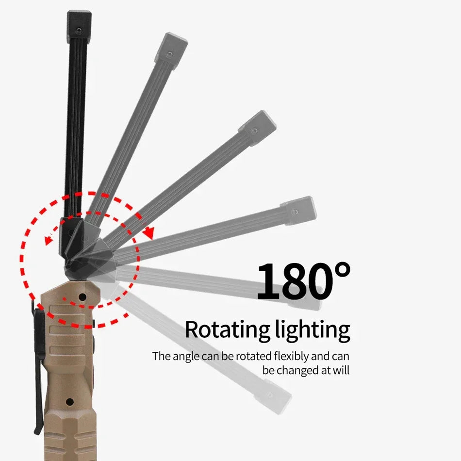 Voltaxa portable work light with 180-degree rotating adjustable LED head