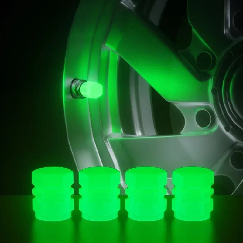 4pcs Luminous Tire Valve Caps