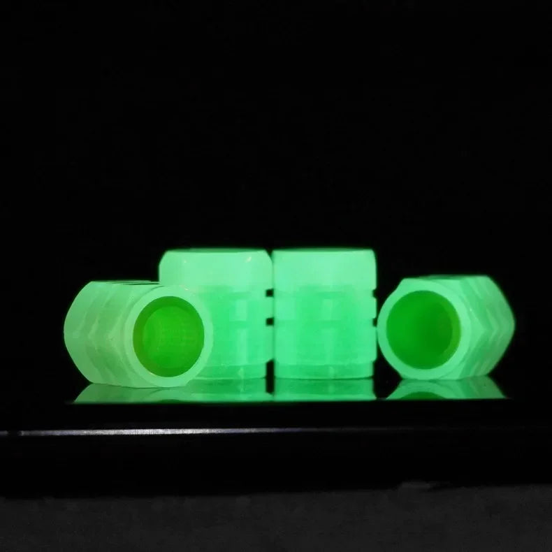 4pcs Luminous Tire Valve Caps