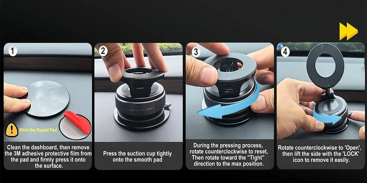 Magnetic Suction Cup Phone Mount for Magsafe 360°